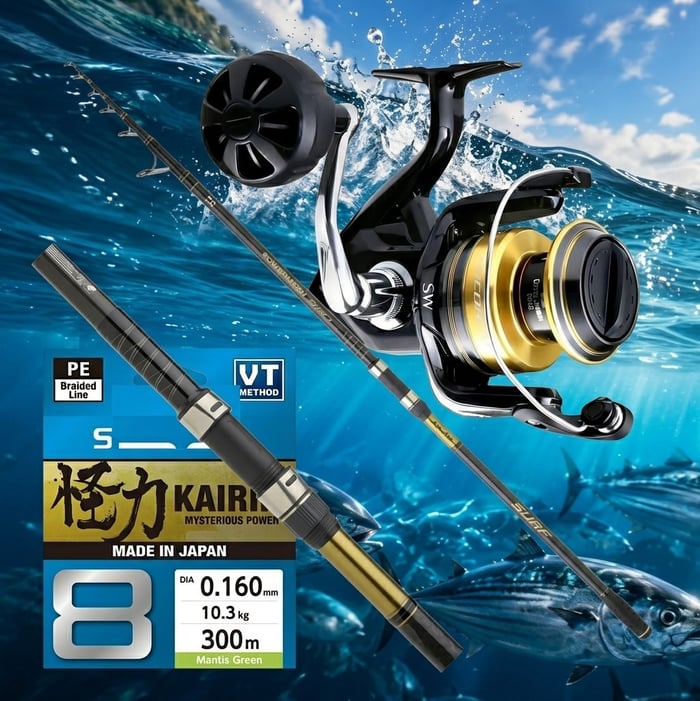 Daiwa & Shimano Güçlü Teleskopik Surfcasting Olta Seti, Surf Casting Olta Setleri, Gazi Fishing