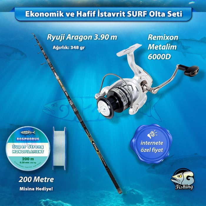 Ekonomik ve Hafif İstavrit Surf Olta Seti