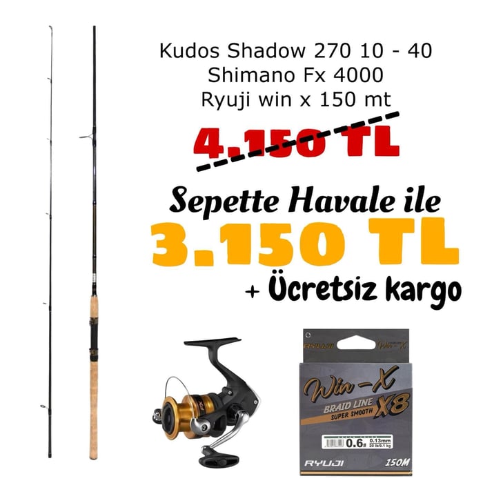 Kudos Shadow 270 - 10 / 40 - Shimano FX 4000 KAMPANYA