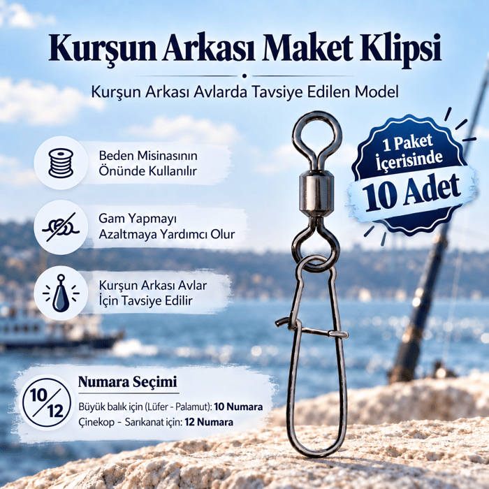 Kurşun arkası Maket Balık Klipsi ( Fırdöndülü ), Klips ve Fırdöndüler, Gazi Fishing