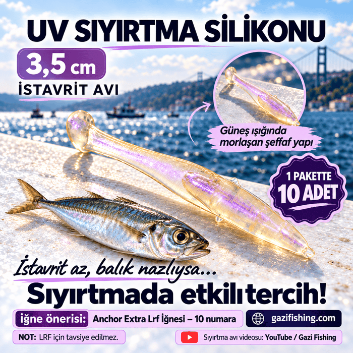 Moramor Morlaşan İstavrit Sıyırtma Silikonu 3.5 Cm, Silikonlar, Gazi Fishing