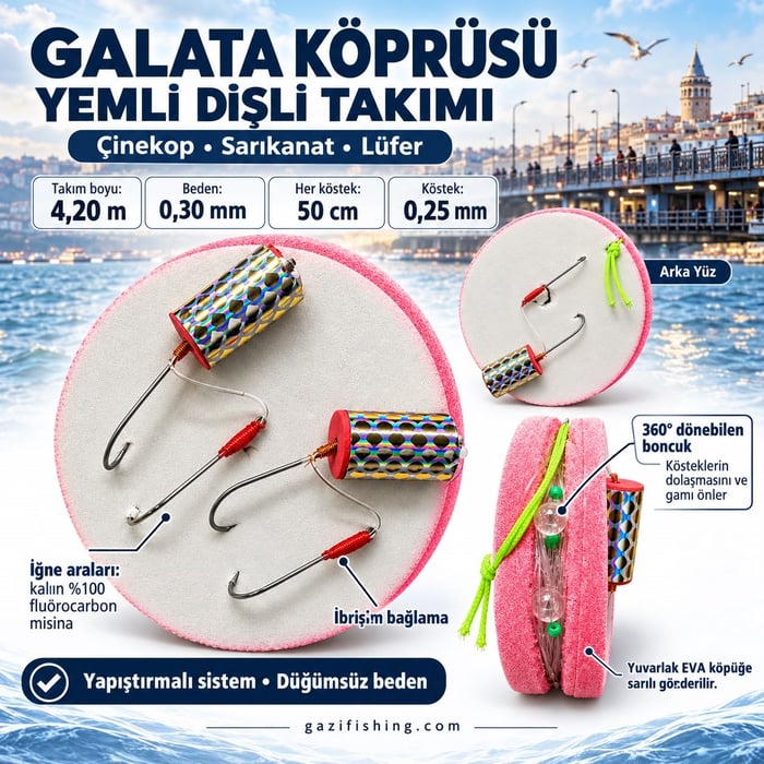 Profesyonel Köprü Asansör Yemli Takımı, Hazır Olta Takımları, Gazi Fishing