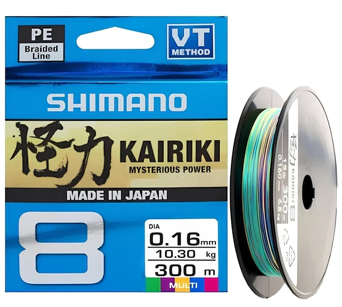 Shimano Kairiki 8X Örgü İp Misina 300m 0,16 mm / 10,3 kg ( Multi Color )