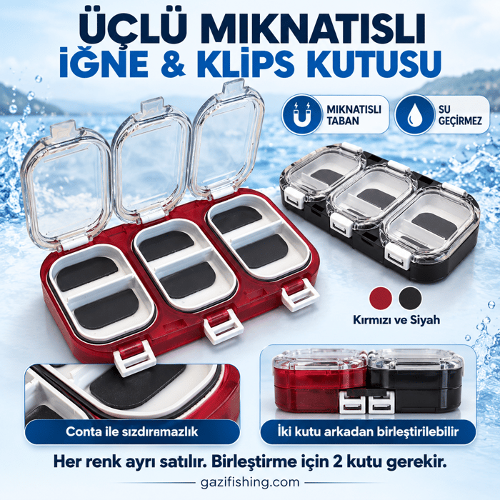 Üçlü Mıknatıslı İğne ve Klips Kutusu, Çantalar & Kutular, ANCHOR