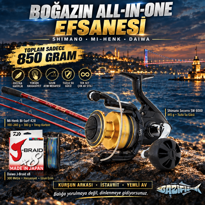 Ultra Hafif Profesyonel 3 Parça Boğaz Seti: Sadece 850g, Surf Casting Olta Setleri, Gazi Fishing