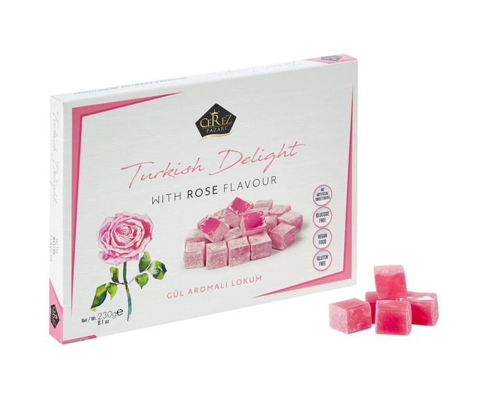 Gül Aromalı Lokum 230gr