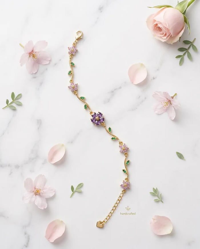 Çelik Fleur Bileklik