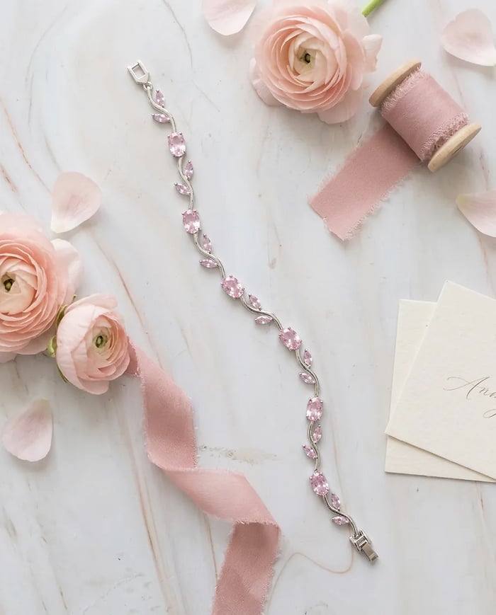 Çelik Pink Sarmaşık Bileklik