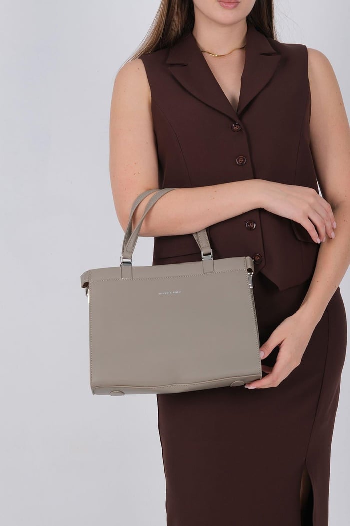 Silver & Polo SP1237 Kadın El Çantası  Bej