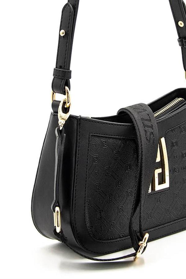 Silver & Polo SP1132 Kadın Çapraz Çanta Logolu Siyah