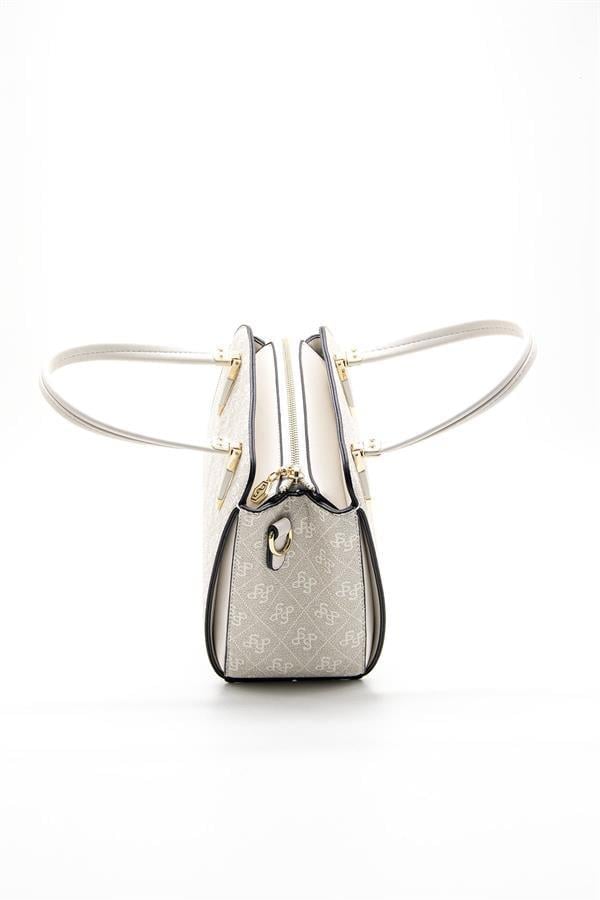 Silver & Polo SP1136 Kadın El Çantası Monogram Taş-Kemik