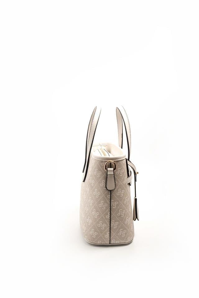 Silver Polo Taş - Kemik Monogram Kadın El Çantası SP1185