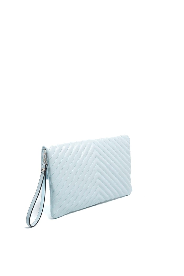 Silver Polo Mavi - Mavi Kapitone V Kadın Portföy ve Clutch El Çantası SP1134