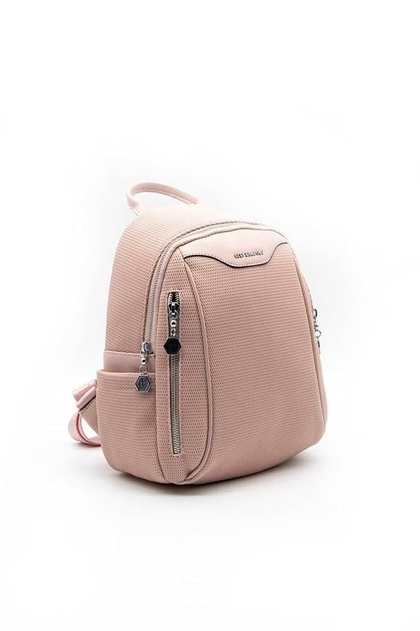 Silver Polo Pink - Pink Petek Kadın Sırt Çantası SP906