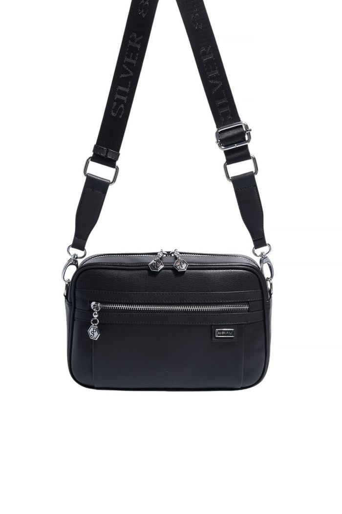 Silver & Polo SP1280 Kadın Çapraz Çanta Düz Siyah-Siyah