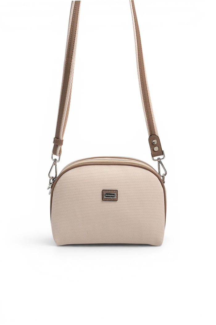 Silver & Polo SP765 Kadın Çapraz Çanta Petek Bej-Latte
