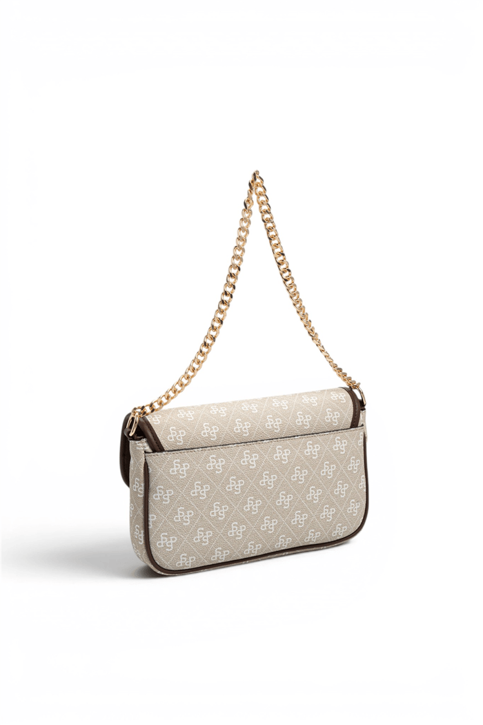 Silver Polo Taş - Kahve Monogram Kadın Omuz Çantası SP1171