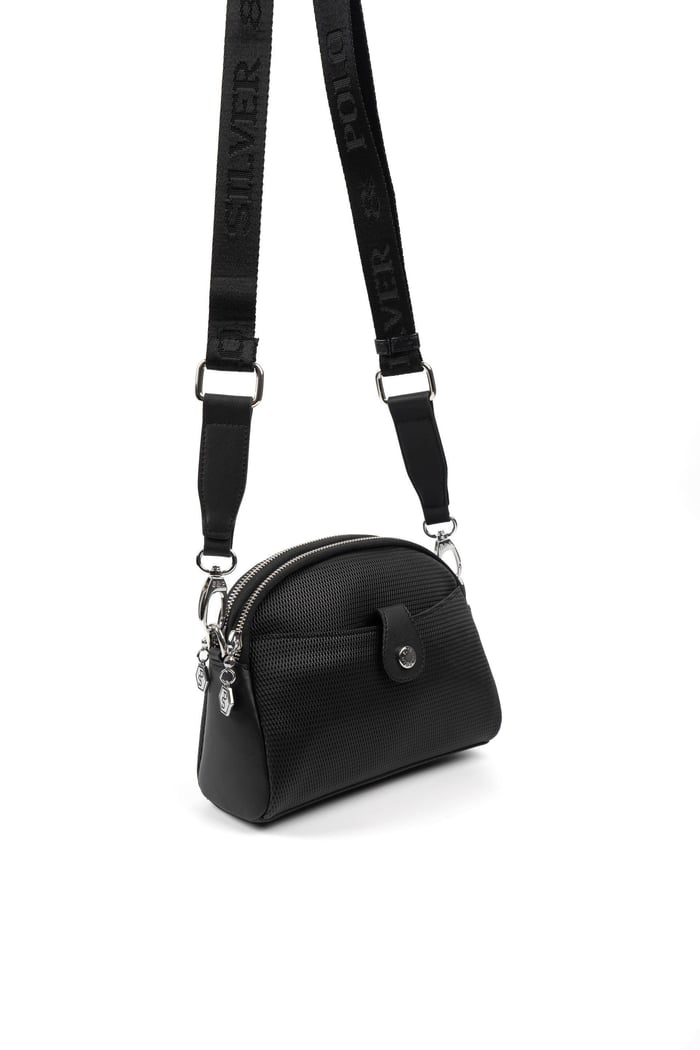 Silver Polo Siyah - Siyah Petek Kadın Çapraz Çanta SP1144