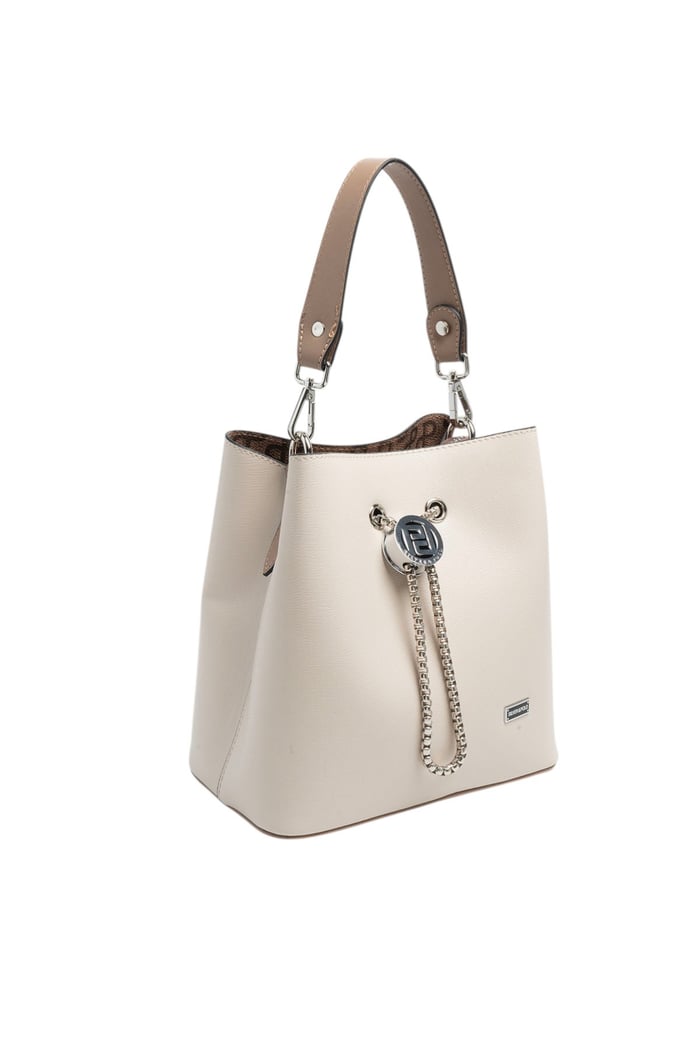 Silver Polo Bej - Latte Düz Kadın Çapraz Çanta SP967