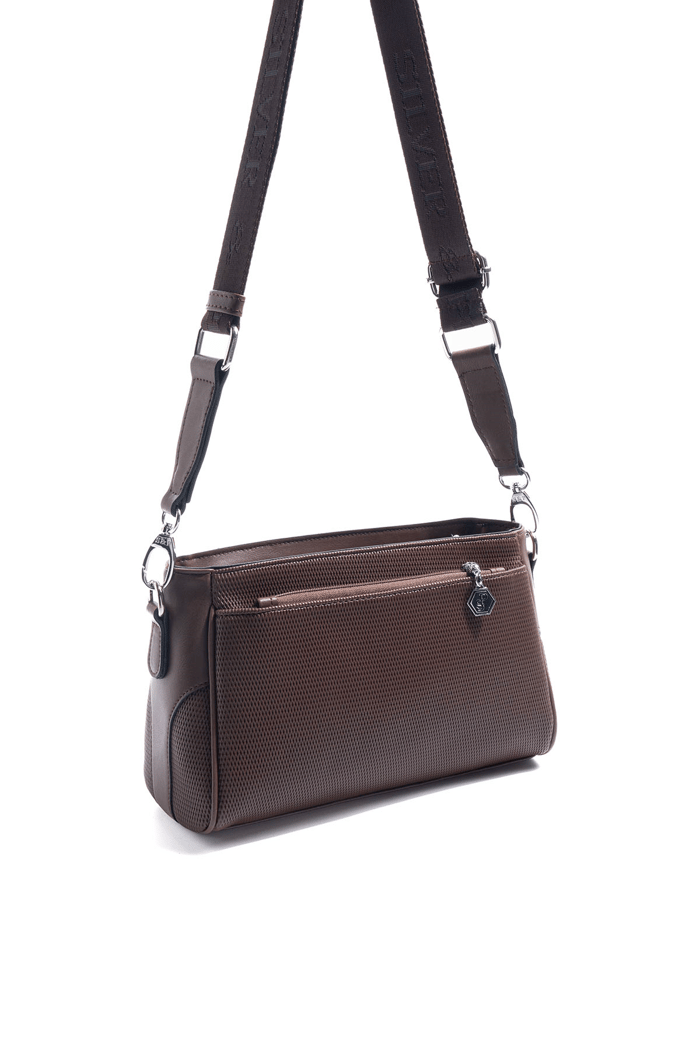 Silver & Polo SP1273 Kadın Çapraz Çanta Petek Kahve