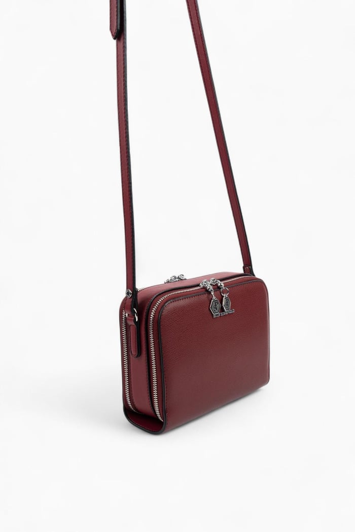 Silver & Polo SP888 Kadın Çapraz Çanta Düz Bordo
