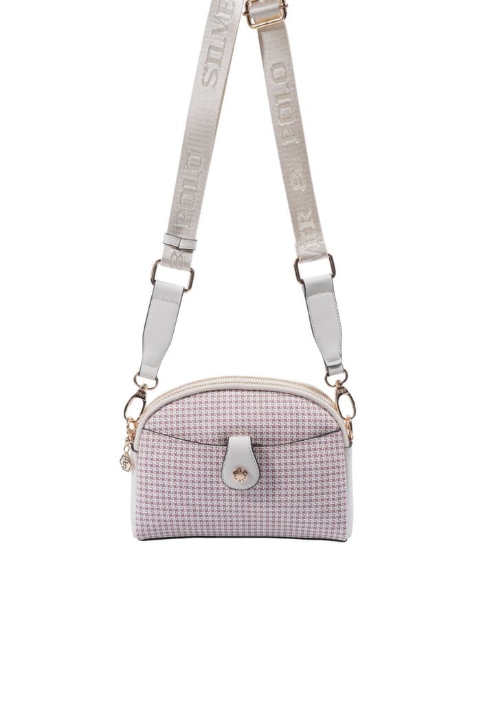 Silver & Polo SP1144 Kadın Çapraz Çanta King Desen Bordo-Kemik