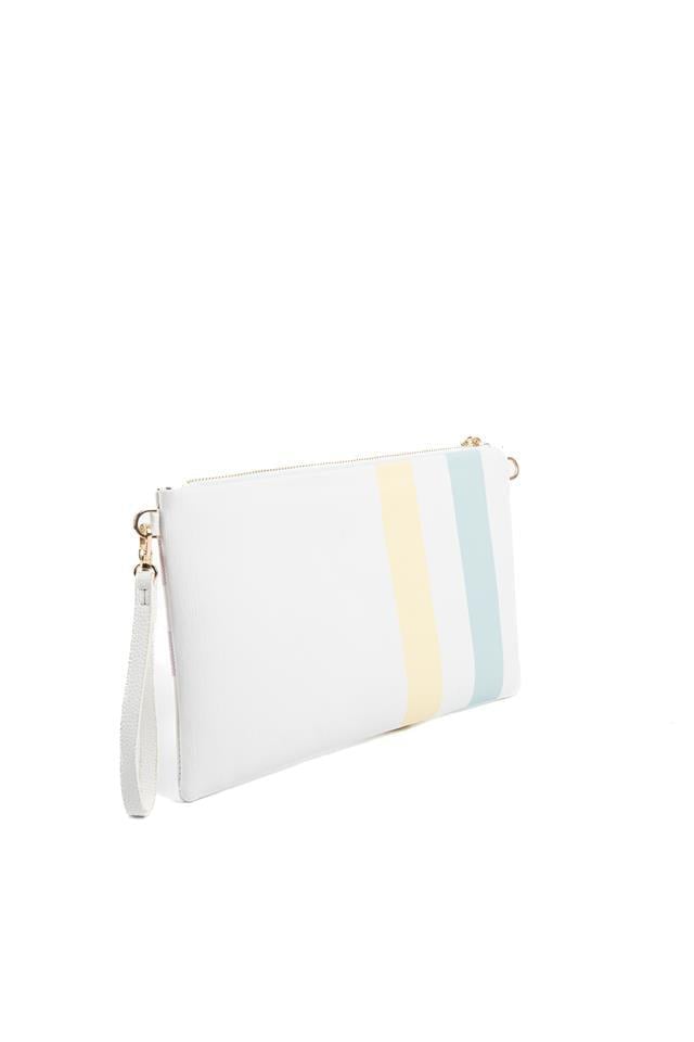 Silver Polo Lila - Pembe Ekose Kadın Portföy ve Clutch El Çantası SP1034