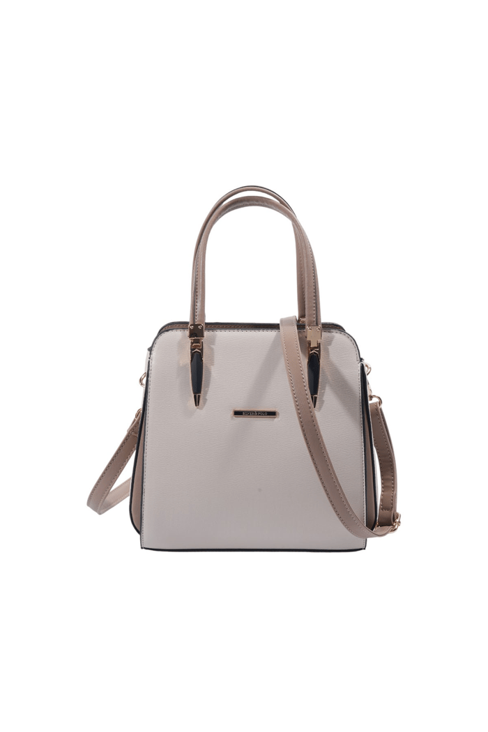 Silver Polo Bej - Latte Düz Kadın El Çantası SP1136