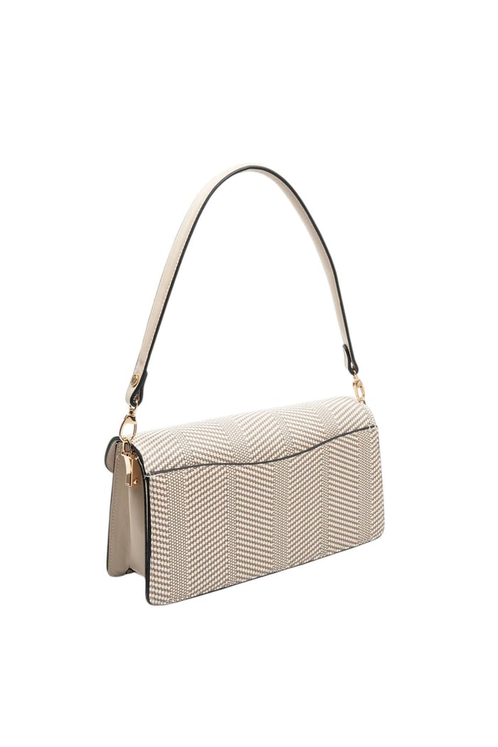 Silver Polo Bej - Taba - M105 Koyu Bej Hasır Kadın Omuz Çantası SP1279