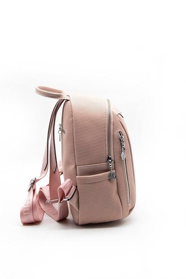 Silver Polo Pink - Pink Petek Kadın Sırt Çantası SP906