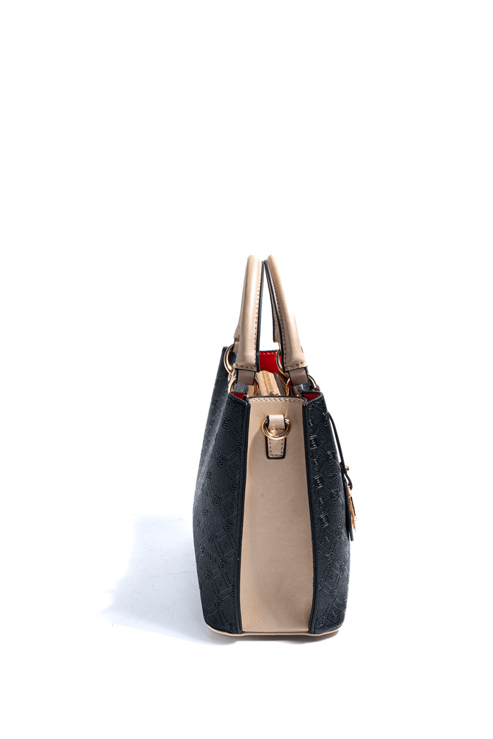 Silver & Polo SP1272 Kadın El Çantası Logolu Siyah-S.Nut