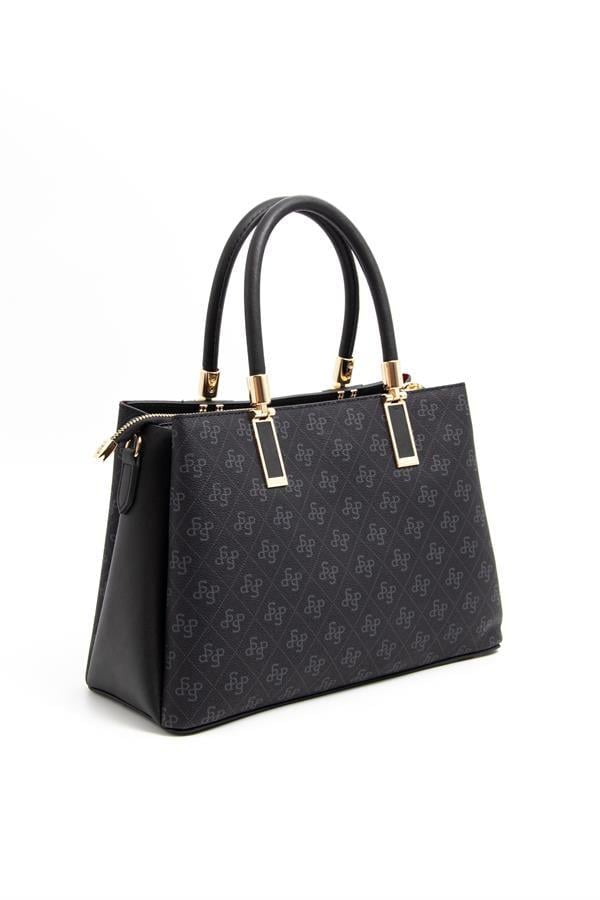 Silver & Polo SP1000 Kadın El Çantası Monogram Siyah