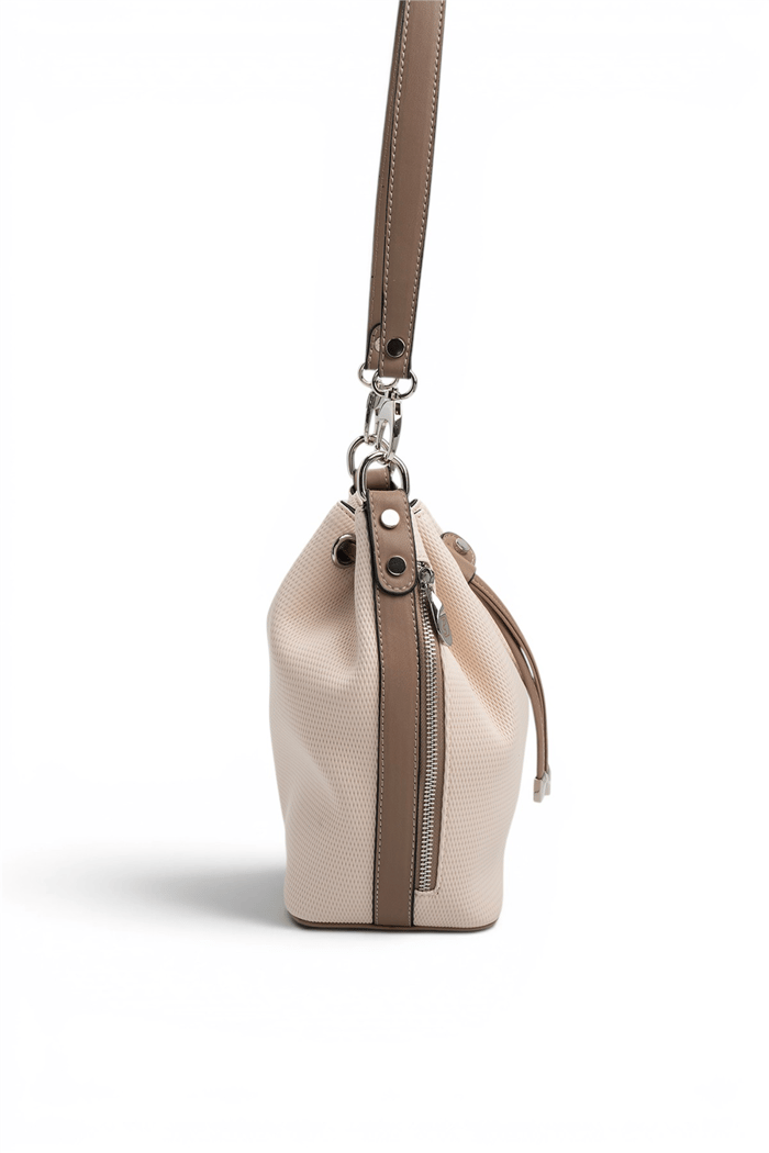 Silver Polo Bej - Latte Petek Kadın Omuz Çantası SP1137
