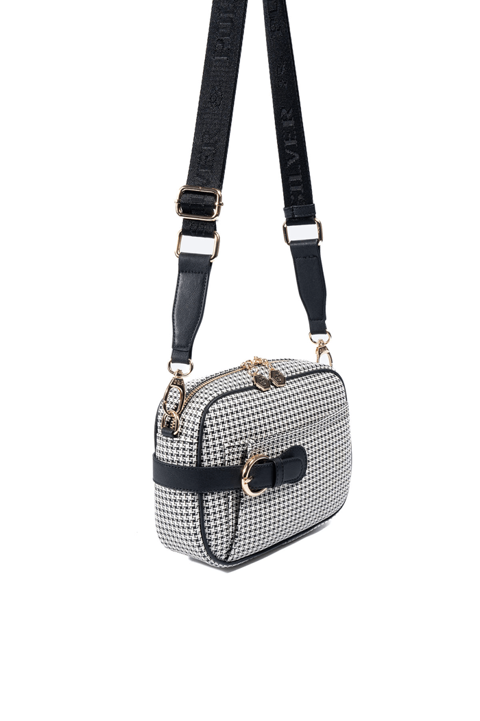 Silver & Polo SP1256 Kadın Çapraz Çanta King Desen Siyah