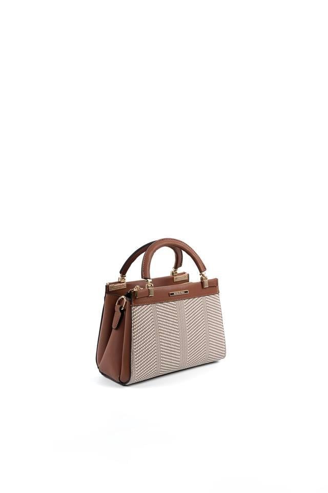Silver & Polo SP1193 Kadın El Çantası Hasır Bej-Taba