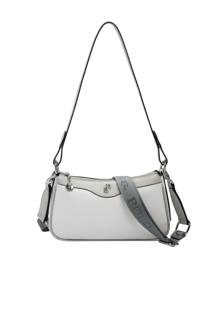 Silver & Polo SP1274 Kadın Çapraz Çanta Düz Beyaz-A.Gri
