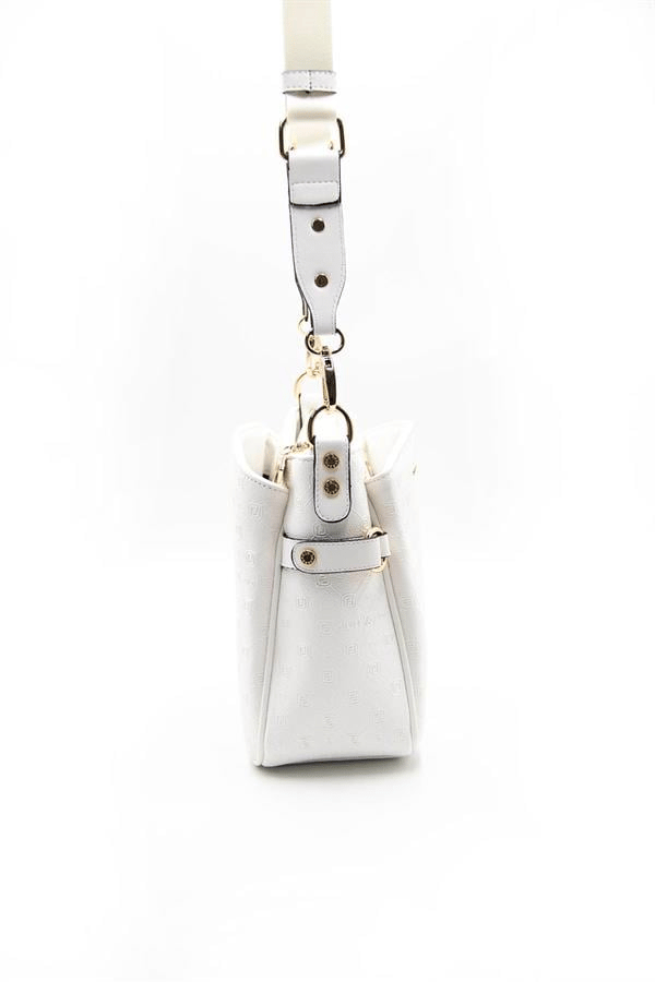 Silver & Polo SP884 Kadın Çapraz Çanta Logolu Beyaz