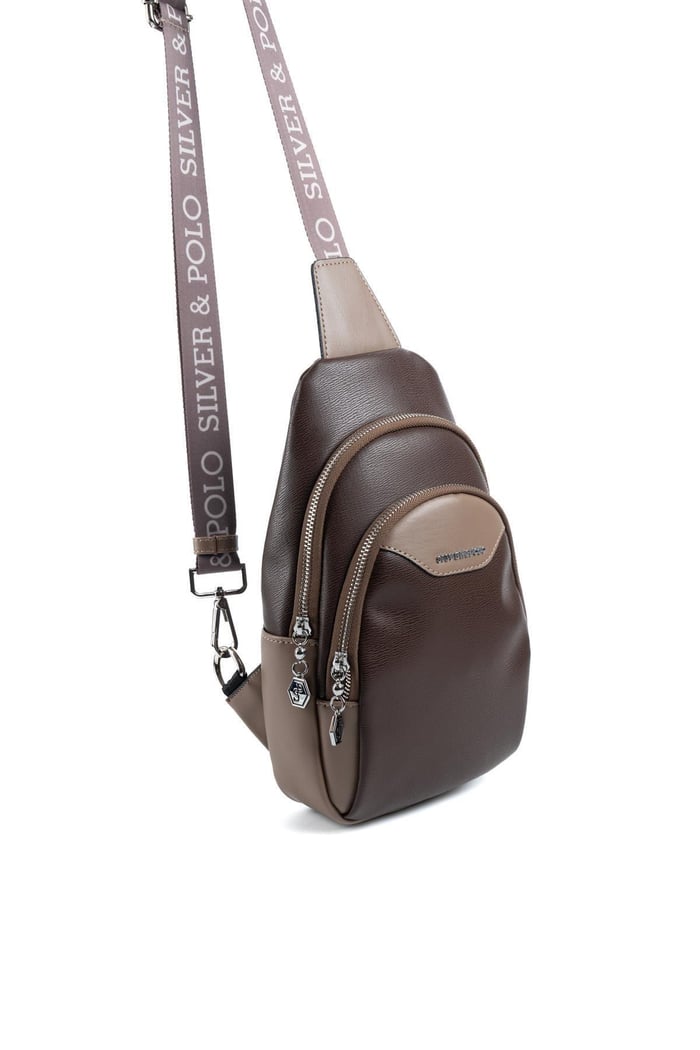 Silver & Polo SP959 Kadın Vücut Çantası Düz Kahve-Vizon