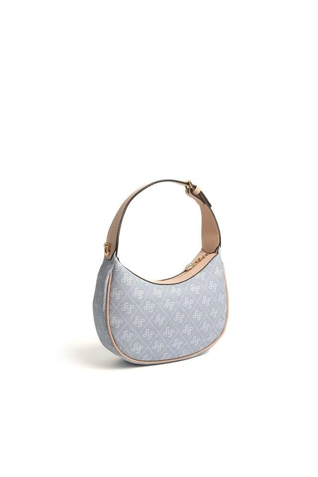 Silver & Polo SP1194 Kadın Omuz Çantası Monogram Mavi-Ten