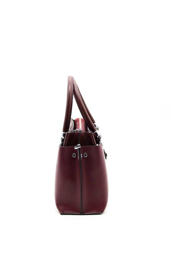 Silver Polo Bordo - Bordo Düz Kadın El Çantası SP826