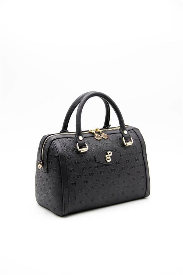 Silver & Polo SP1091 Kadın El Çantası Logolu Siyah