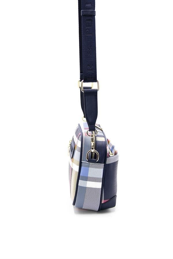 Silver & Polo SP1094 Kadın Çapraz Çanta Ekose Lacivert