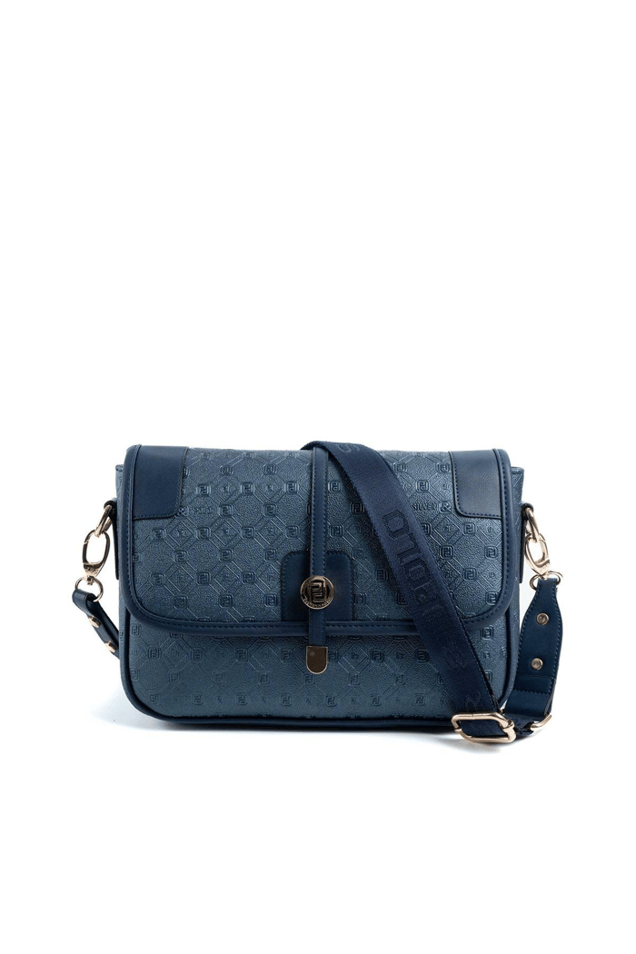 Silver & Polo SP1182 Kadın Çapraz Çanta Logolu Lacivert