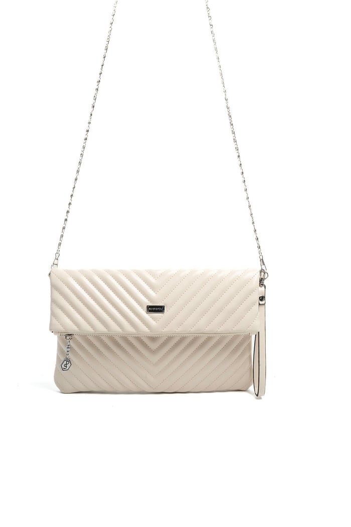 Silver & Polo SP1134 Kadın Portföy & Clutch Crash Bej-Bej