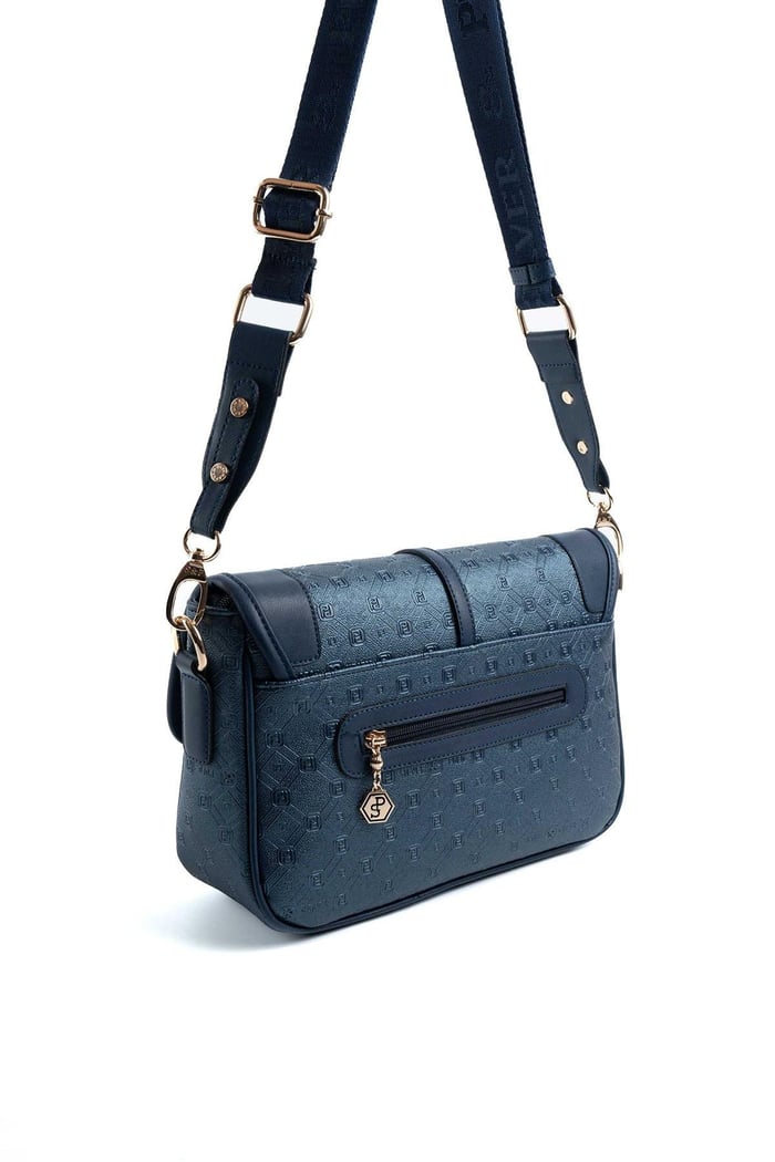 Silver & Polo SP1182 Kadın Çapraz Çanta Logolu Lacivert