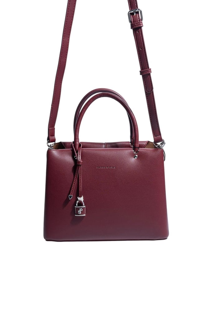 Silver Polo Bordo - Bordo Cilt Kadın El Çantası SP1236