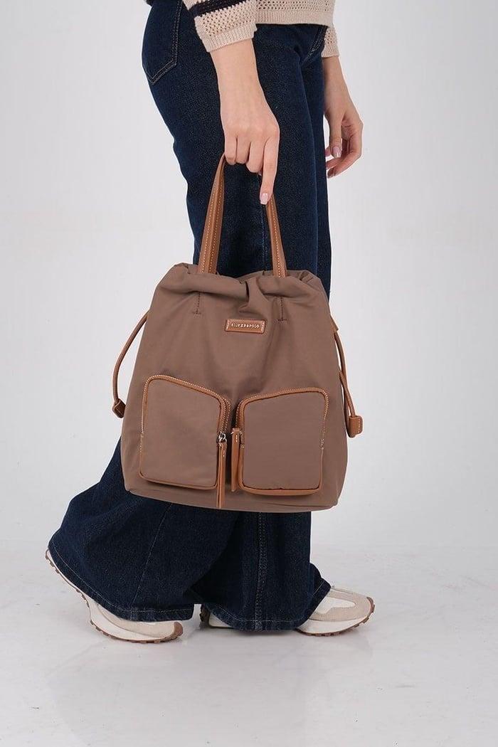 Silver & Polo SP1232 Kadın Sırt Çantası  Kahve-Taba