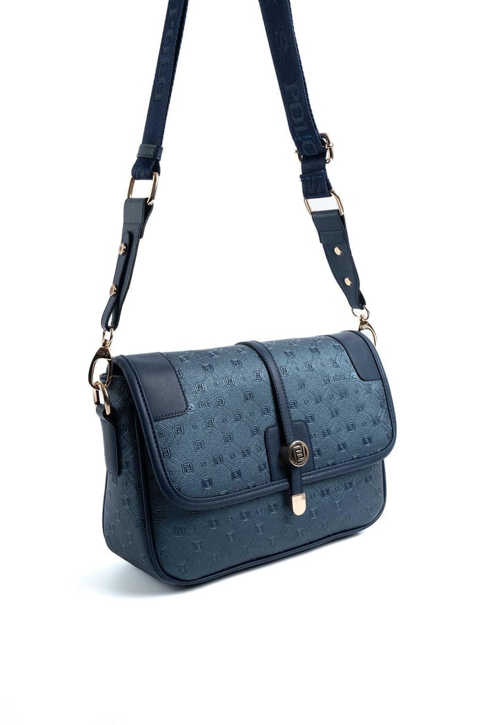 Silver & Polo SP1182 Kadın Çapraz Çanta Logolu Lacivert