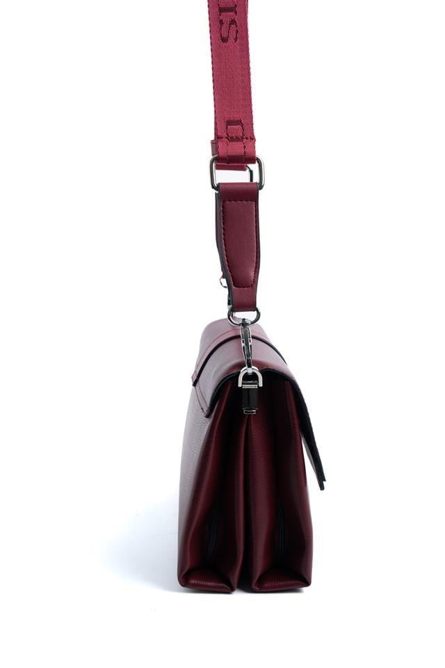 Silver & Polo SP1009 Kadın Çapraz Çanta Düz Bordo