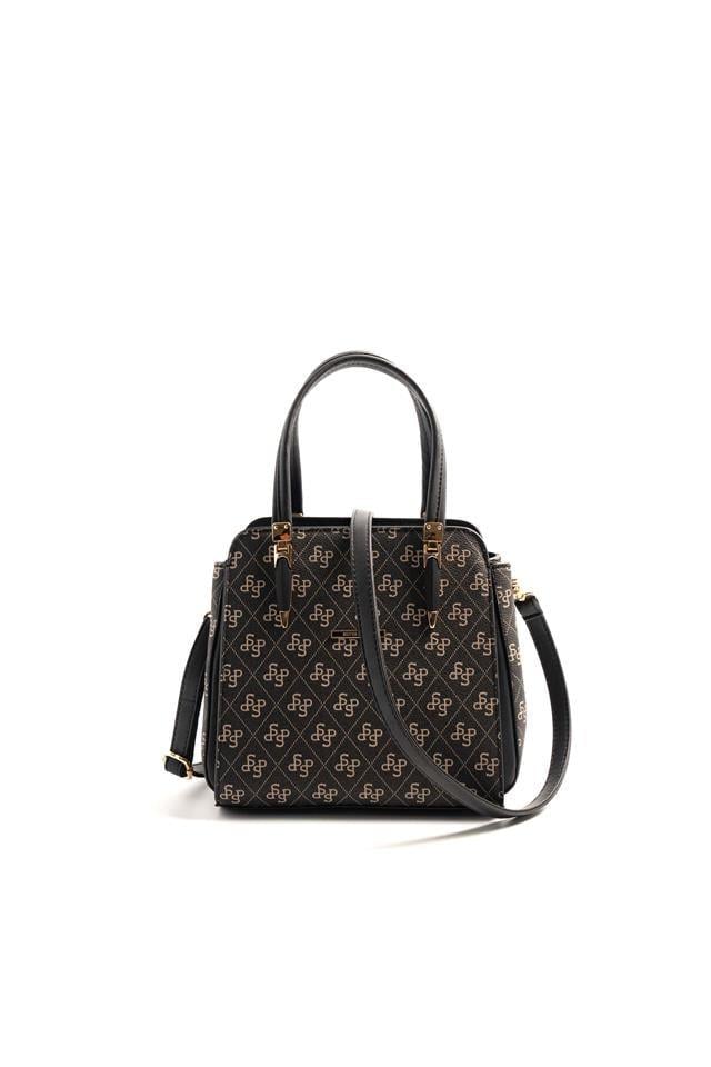 Silver & Polo SP1136 Kadın El Çantası Monogram Füme-Siyah